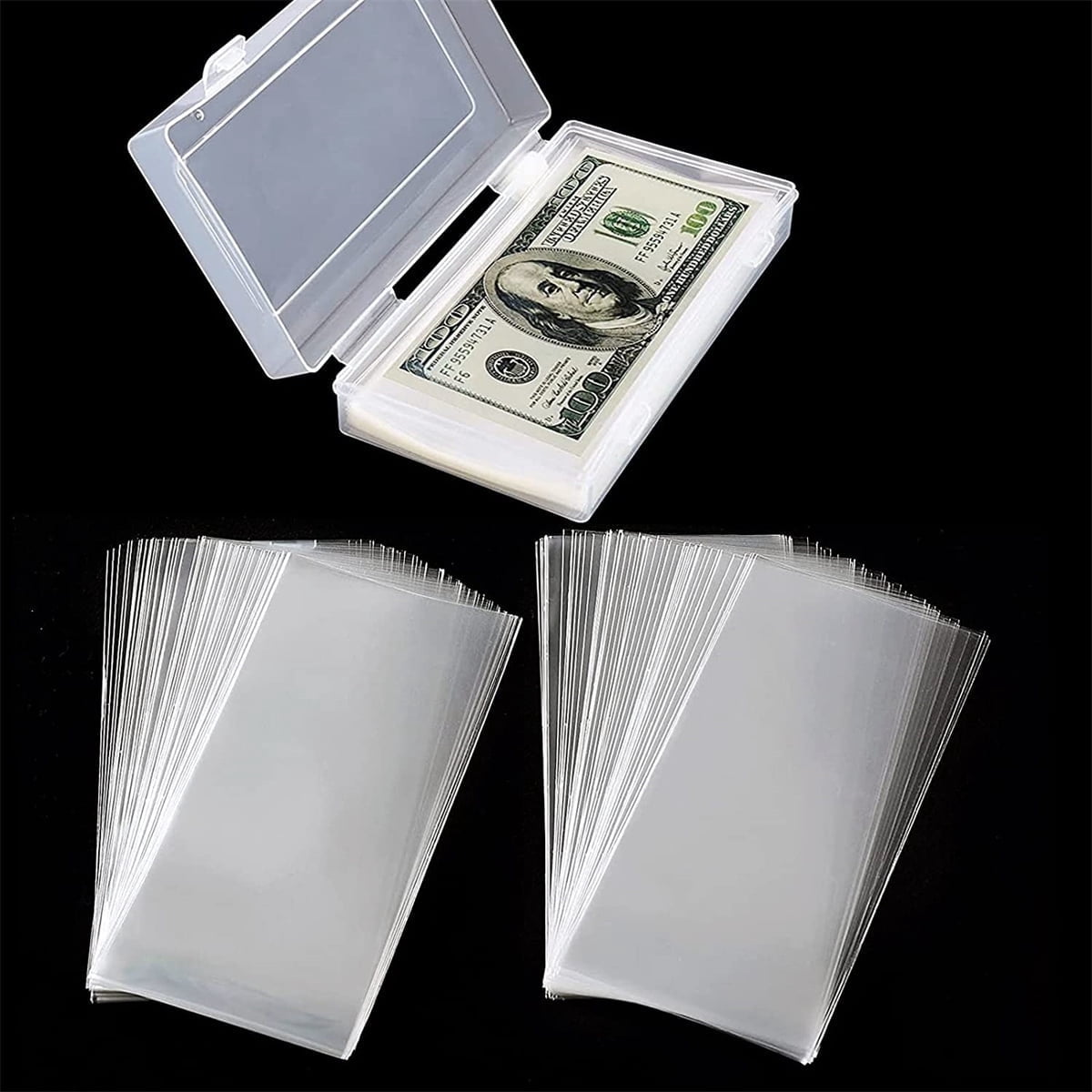 100 Fractional Currency Bill Holders - 3x5.25 Inch Rigid Sleeves For Long-Term Archival Storage