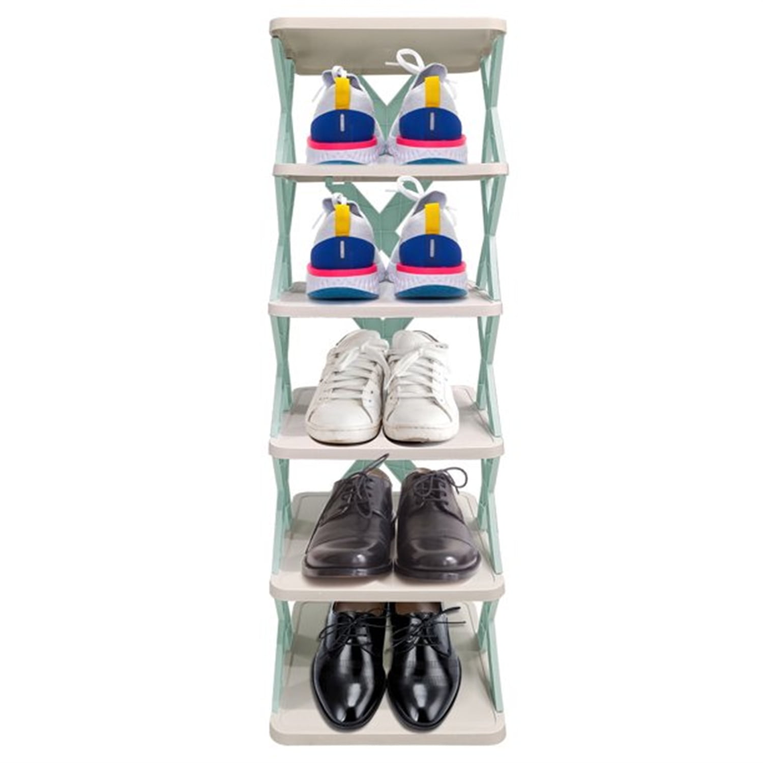 Casewin Vertical Shoe Rack, Narrow Shoe Shelf, Slim Shelf for Shoes, Thin Shoe  Rack for Small Space, Tall Narrow Shoes Shelf 