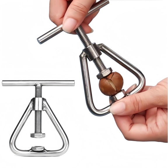 Bexikou Heavy Duty Nut Cracker Tool, Stainless Steel Nut Opener for Black Walnut, Macadamia Nuts, Walnuts, Pecans, Hazelnuts & Almonds, Labor-Saving Sheller Crackers for Kitchen