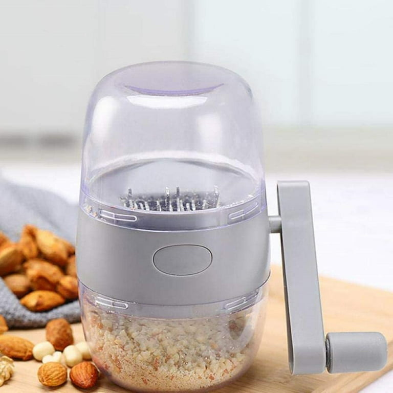 Casewin Nut and Dry Fruit Chopper Grinder Hand Crank for Nuts Walnut Pecans, Kitchen Multi Chopper Shredder for Making Toppings, Gray
