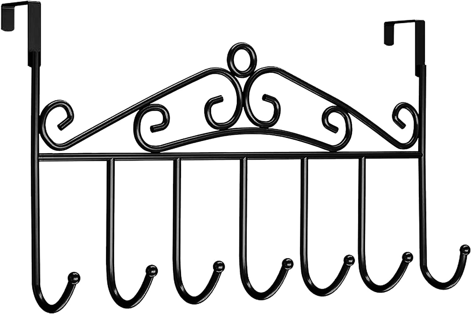 Casewin OvertheDoor Hooks 7Hook Rack for Hats, Coats, Towels