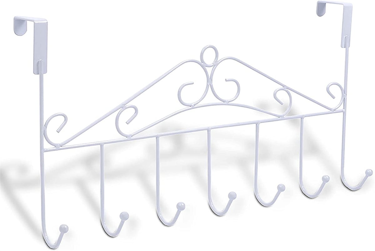 Casewin Over the Door Hooks 7Hook Rack Door Hanger Hook for Hats