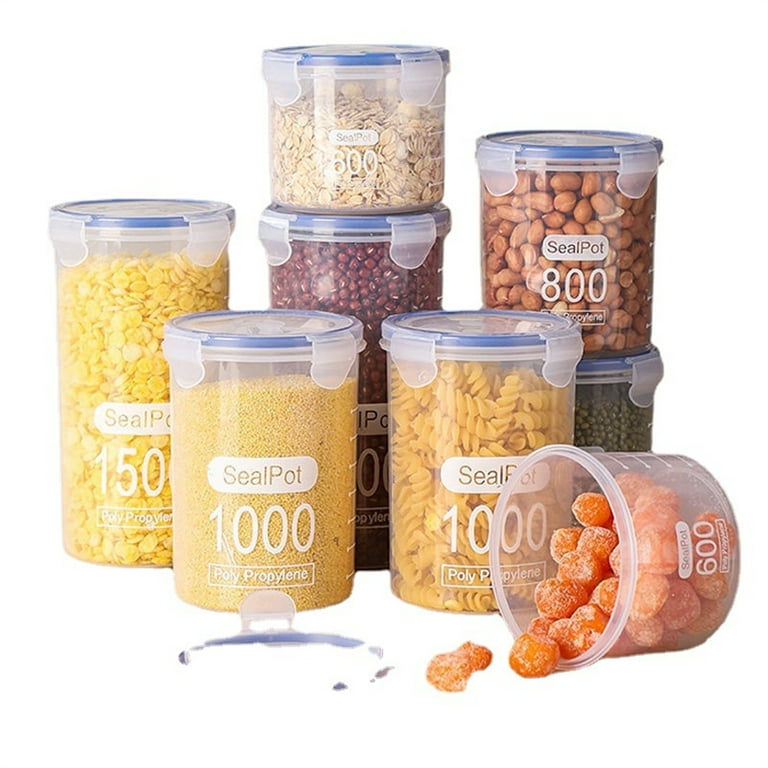 Multifunctional Reusable Container, Plastic Containers With Latch Lids,  Oatmeal Container To Go, Portable Cereal And Milk Container, Airtight Snap  Lock Storage Jars, Kitchen Supplies - Temu