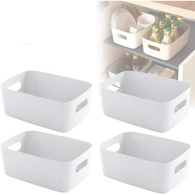 5pcs White Desk Storage Box, Organizer Basket, Home Storage Basket, Makeup  Organizer, Snack Storage Rack, Cosmetic Storage Box, Kitchen Storage Basket