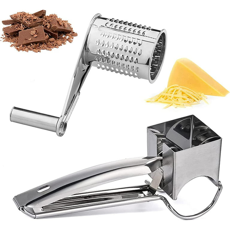 Casewin Rotary Cheese Grater Stainless Steel Block Cheese Shredder