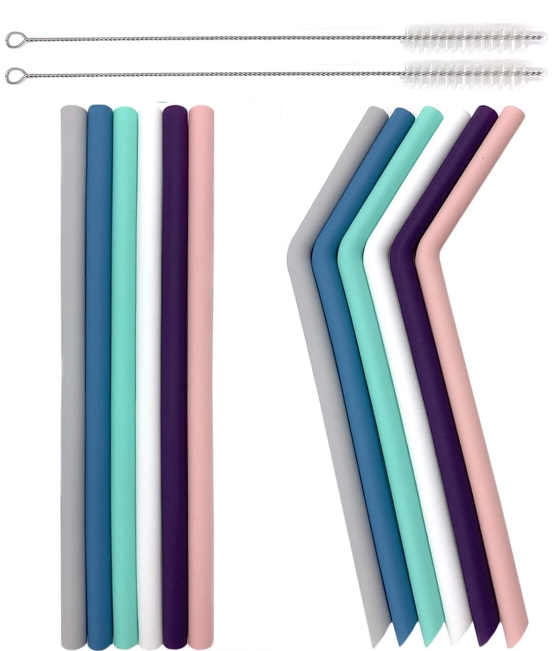 Silicone Straws with Cleaning Brush, 5 Pack – Natural Resources: Pregnancy  + Parenting