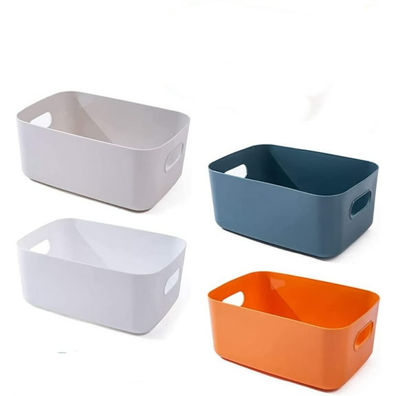Casewin Set of 4 Cabinet Organizer,Durable and Stylish Storage Basket Storage Bin for Organizing Your Cabinet Kitchen Bathroom Desktop Random Color