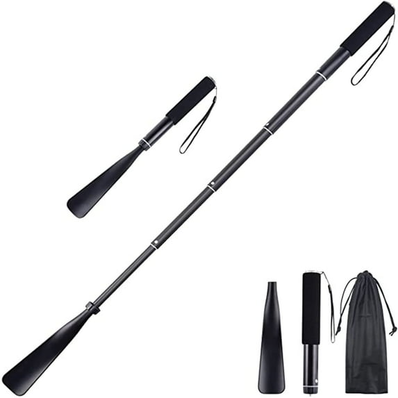 Casewin Shoe Horn Long Handle -13"-34" Telescopic Metal Shoe Horn Adjustable Length, Aluminum Alloy, Portable Long Handled Shoe Horn, Shoe Horn Long Handle For Seniors Men Women Kids