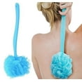 thumbnail image 1 of Casewin Shower Body Brush Long Handle, Bath Back Scrubber with Comfy Bristles and Loofah for Skin Exfoliating, Wet Brushing for Women and Men(Blue), 1 of 10