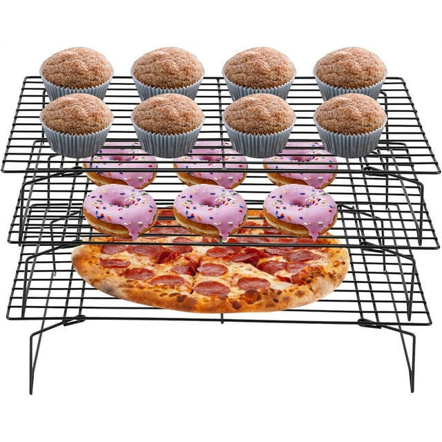 Casewin Stackable Cooling Rack, 3 Tier Nonstick Stainless Steel Baking