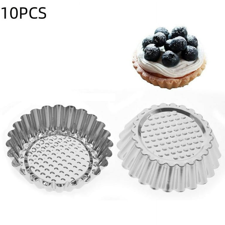 10Pcs Disposable Mini Pie Tins Tart Pans Small Pie Pan Round Cake
