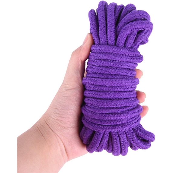 Casewin Twisted Cotton Rope – Natural Cotton Fiber Cord – Durable Versatile Utility Rope – Boating, Camping, Crafting, Binding, Décor, Recreation – Purple Color
