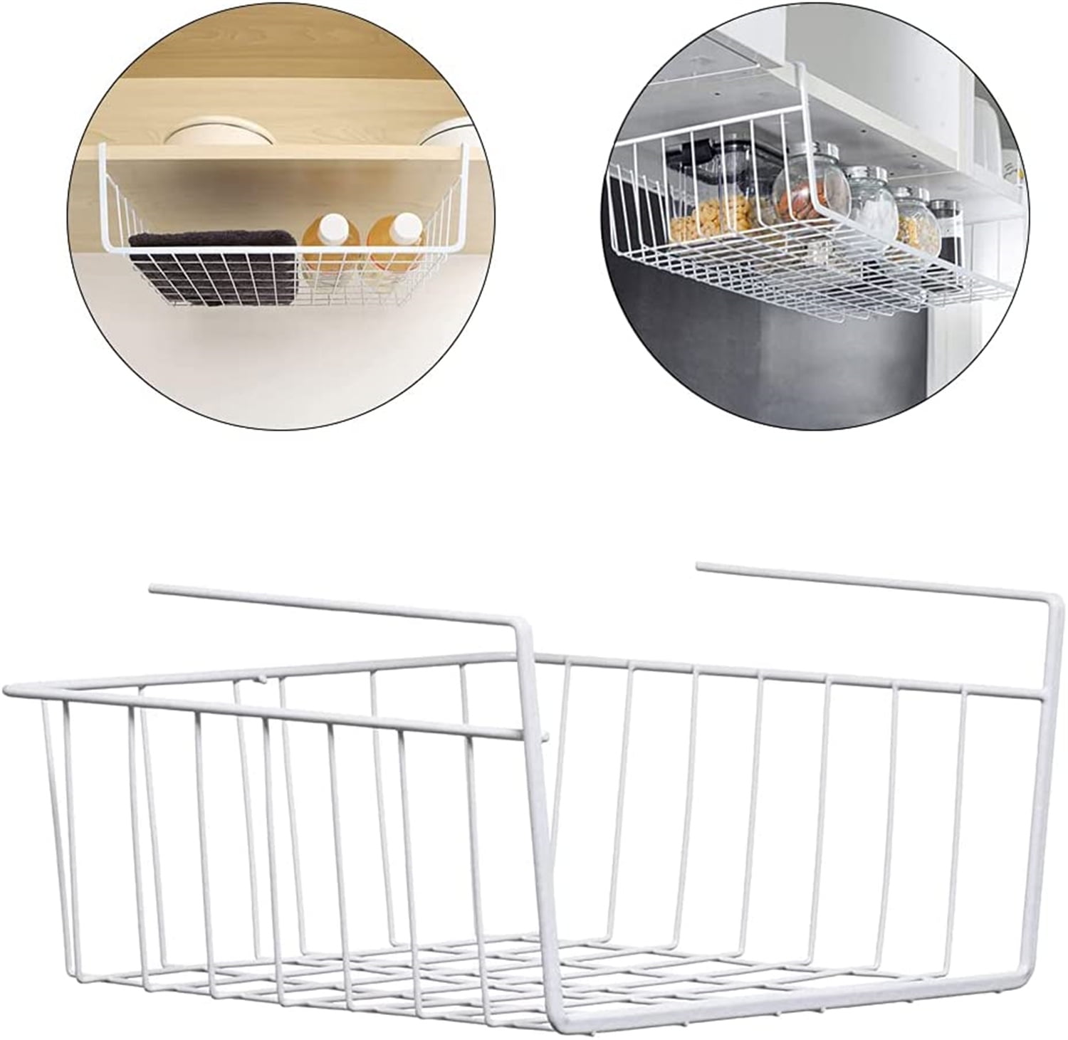 Casewin Under Shelf Basket Large Wire Basket Shelves for Kitchen