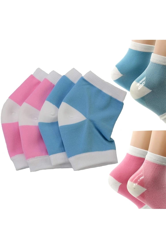Casewin Vented Moisturizing Socks for Dry Cracked Heels, Spa Gel Socks Humectant Moisturizer Heel Balm Foot Treatment Care Heel Softener Compression 2 Pairs