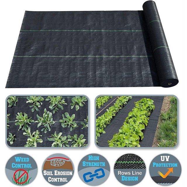 Casewin Weed Control Membrane 1mx15m Weed Barrier Fabric Roll Heavy Duty Landscape Fabric