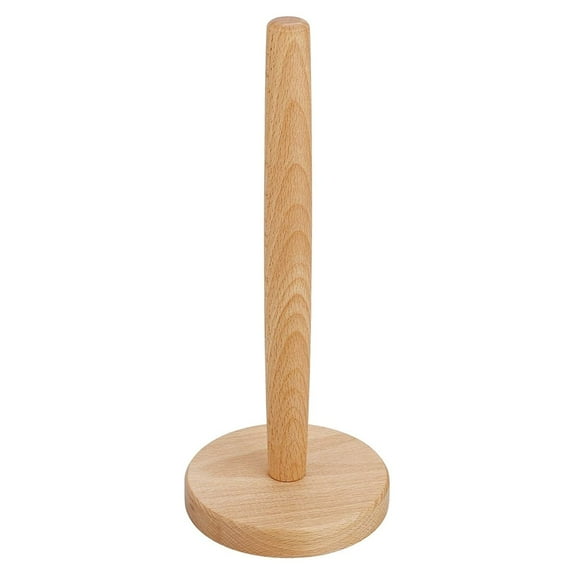 Casewin Wooden Paper Towel Holder, Countertop Vertical Tissue Holder Rack Bamboo Paper Towel Stand for Kitchen Living Room Bedroom Home Decoration