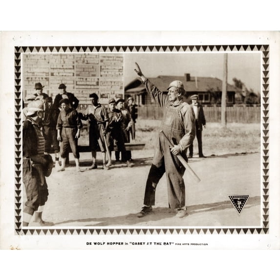 Casey At The Bat Us Lobbycard Dewolf Hopper (Right) 1916 Movie Poster Masterprint (28 x 22)