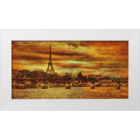 Casey, Julia 24x14 White Modern Wood Framed Museum Art Print Titled - Remembering Paris