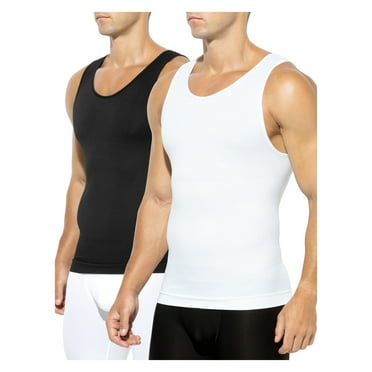 Casey Kevin Mens Compression Shirt Slimming Body Shaper Tummy Control Vest Gynecomastia Tank Tops for men