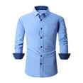thumbnail image 1 of Casey Kevin Mens Dress Shirts Wrinkle Free Slim Fit Stretch Long Sleeve Business Casual Button Down Shirts with Pocket for Men, 1 of 10