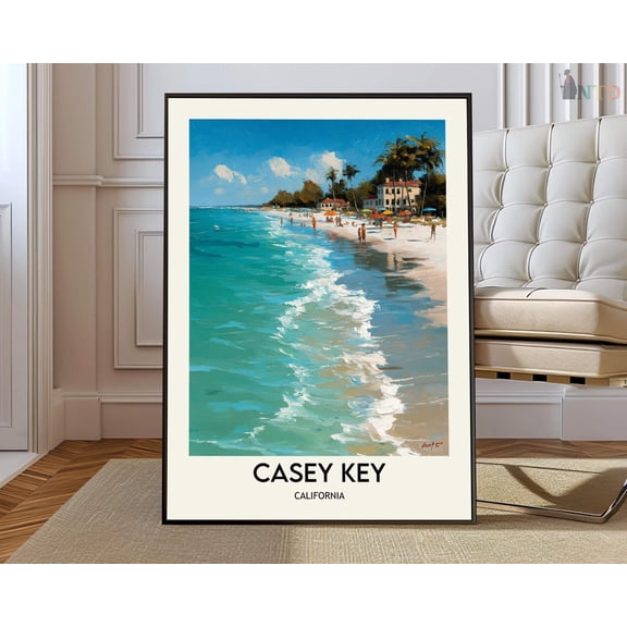Casey Key Sarasota Florida Poster, Unframed Paper Poster 8x10in