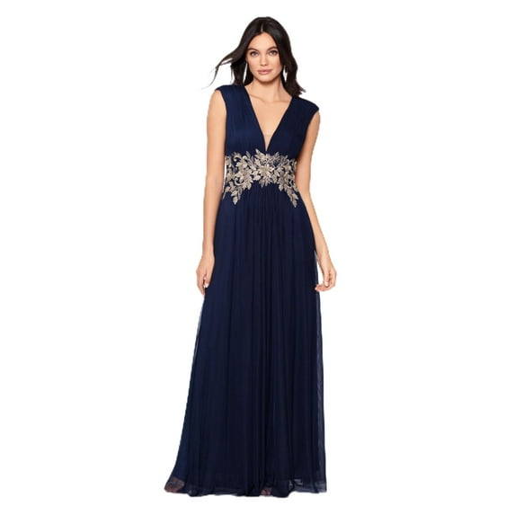 "Casey" Long Chiffon V-Neck Dress