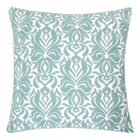 Casey Mint Abstract Polyester 18 in. x 18 in. Throw Pillow