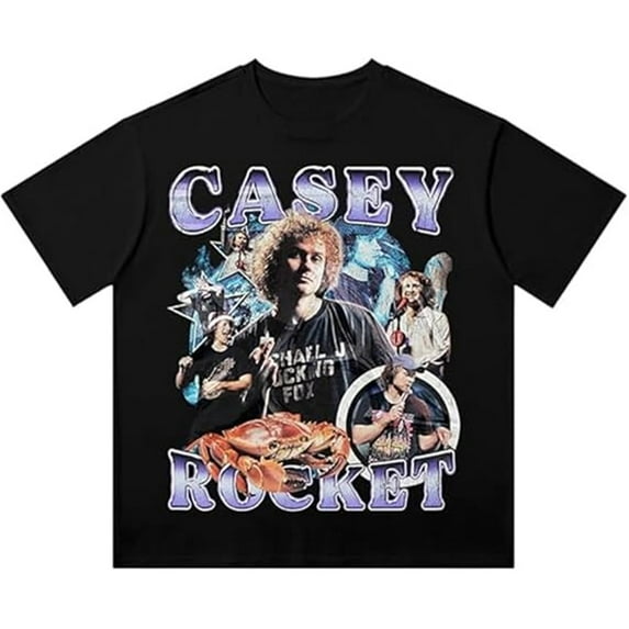 Casey Rocket Merch T-Shirt Fashion Summer Women/Men Summer Tshirt Shortsleeve Logo Tee