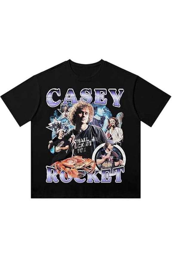 Casey Rocket Merch T-Shirt Fashion Summer Women/Men Summer Tshirt Shortsleeve Logo Tee