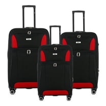 Mirage Luggage Casey Softside Luggage Set, Expandable, 3-Piece, 20in/24in/28in, Black