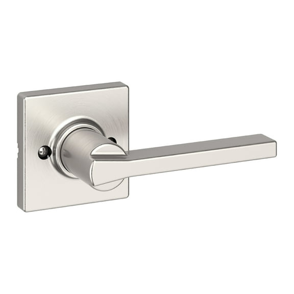 Kwikset Casey Square Half-Dummy Lever Doorknob Satin Nickel