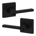 thumbnail image 1 of Kwikset Casey Square Keyed Entry Lever Doorknob with Smartkey Matte Black, 1 of 9