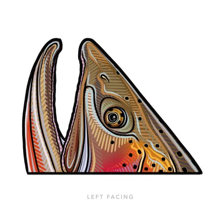 Casey Underwood Cutthroat Rise Decal Sticker - Left Facing