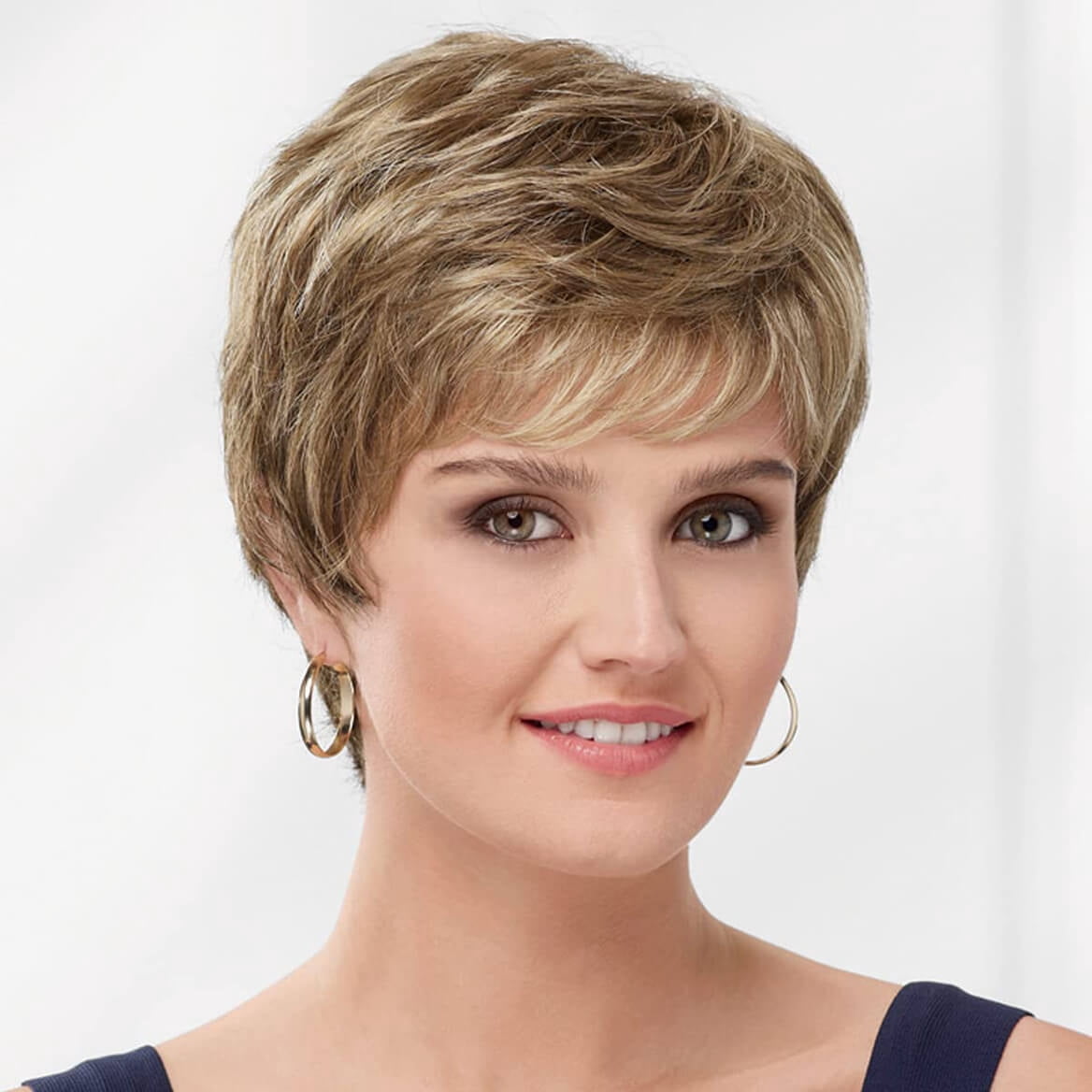 Casey WhisperLite Wig by Paula Young - Short, Ultra-Chic Pixie Wig with Neat, Straight Layers / Multi-tonal Shades of Blonde, Silver, Brown, and Red