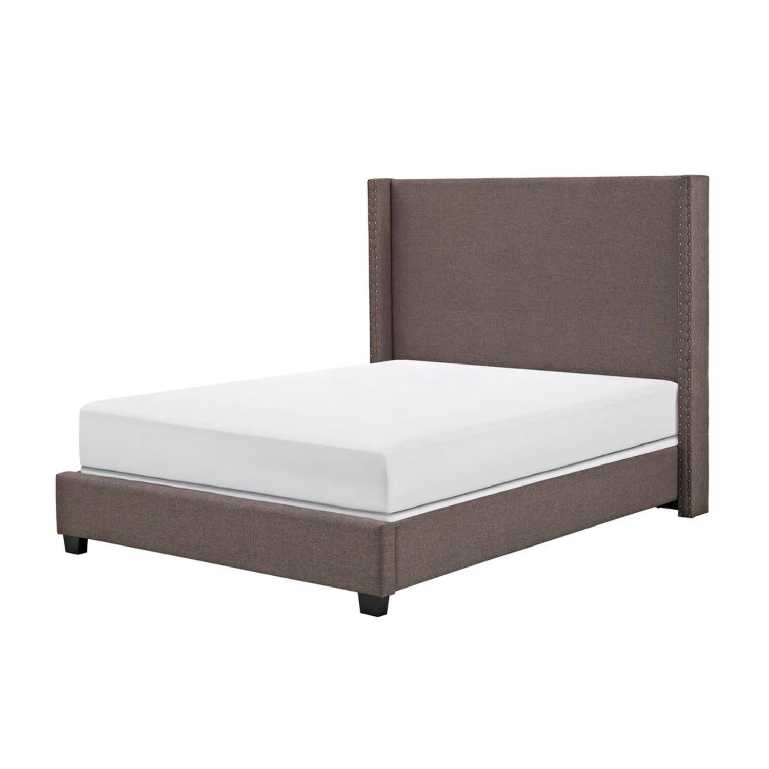 Casey Wingback Upholstered Queen Bed In Bourbon Linen