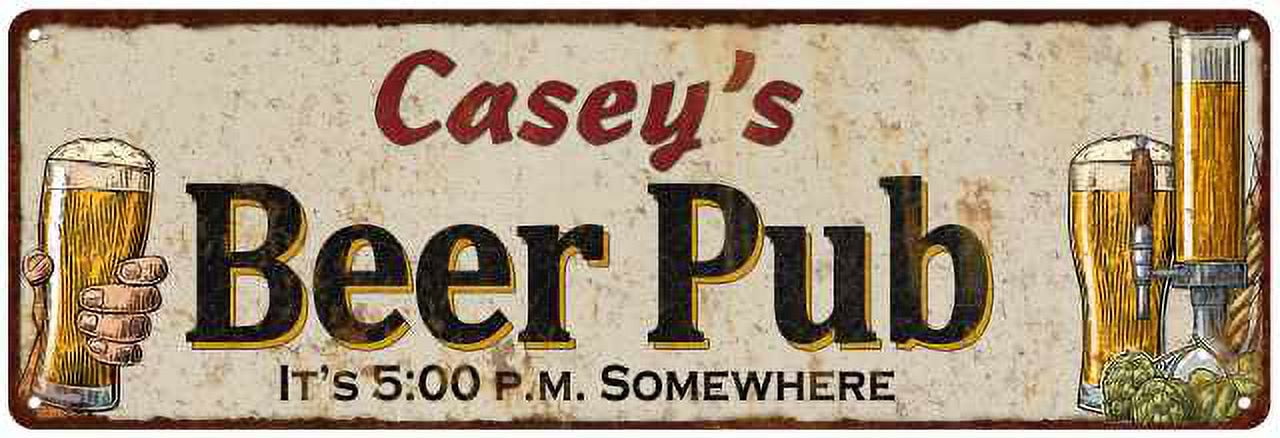Casey's Beer Pub Man Cave Bar Decor Gift 8x24 Sign 108240053137 ...