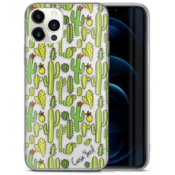 Caseyard TPU Clear Case for iPhone 13 Mini with Cactus design phone cover
