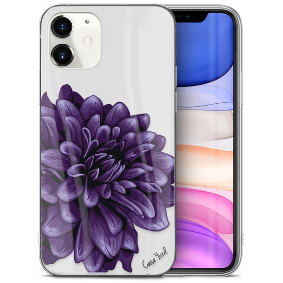 Caseyard TPU Clear Case for iPhone 13 Mini with Dahlia design phone cover