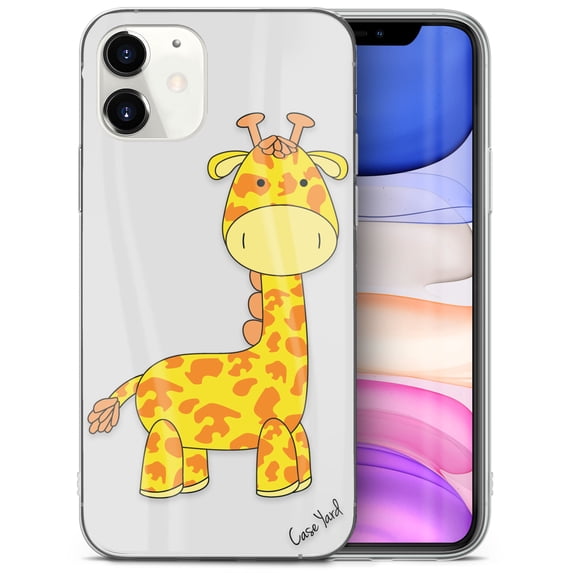 Caseyard TPU Clear Case for iPhone 13 Mini with Giraffe design phone cover