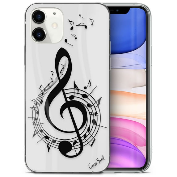Caseyard TPU Clear Case for iPhone 13 Mini with Music 2 design phone cover