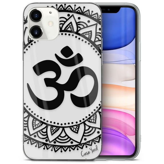 Caseyard TPU Clear Case for iPhone 13 Mini with Ohm Mandala design phone cover