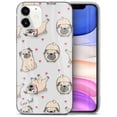 thumbnail image 1 of Caseyard TPU Clear Case for iPhone 13 Mini with Pug Pattern design phone cover, 1 of 7