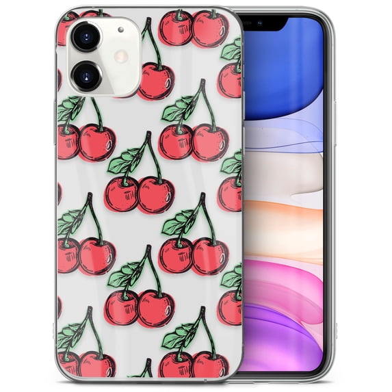 Caseyard TPU Clear Case for iPhone 13 Pro Max with Cherries design phone cover