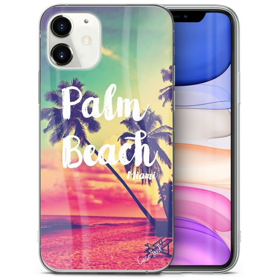 Caseyard TPU Clear Case for iPhone 13 Pro Max with Palm Beach design phone cover