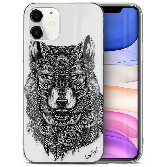 Caseyard TPU Clear Case for iPhone 13 with Wolf design phone cover