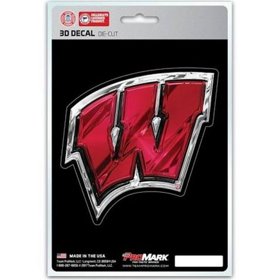 Wisconsin Badgers Die Cut 3D Decal