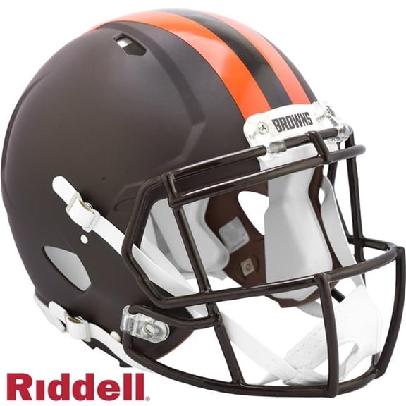 Caseys 9585500991 Cleveland Browns Helmet - Riddell Authentic Full Size Speed Style On-Field Alternate 2025