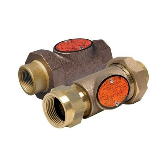 Cash Acme 17217-0000LF Dual Check Valve Back Flow Preventer 0.75 in.