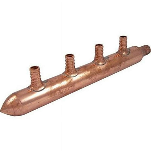 Cash Acme 22785 Copper Manifold with Pex 4 Port Closed Bulk