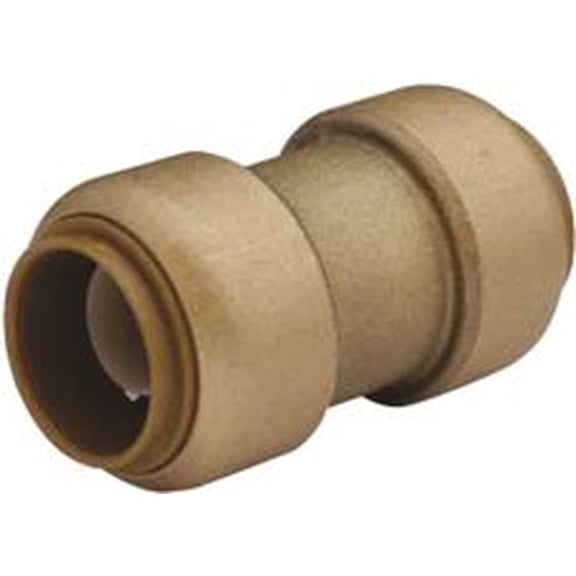 Sharkbite Push Fit Coupling, 3/8'' X 3/8'', Lead Free